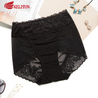 可莉允台湾高腰收腹内裤女夏季薄款透气中腰塑形蕾丝束腰网纱提臀塑身裤内裤
