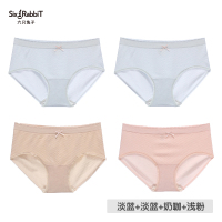 可莉允六只兔子莫代尔内裤女棉裆舒适中腰大码可爱蝴蝶结高中学生底裤内裤