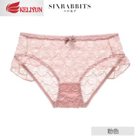可莉允六只兔子内裤女中腰甜美日系少女蕾丝薄款舒适透气学生性感三角裤内裤
