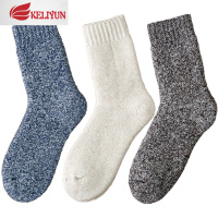 可莉允袜子超厚男士秋冬深色毛袜中筒加绒加厚毛巾袜冬季百搭保暖袜男袜子