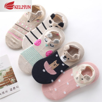 可莉允袜子可爱女 个性带耳朵 韩版船袜小耳朵浅口隐形袜日系棉袜短袜子袜子