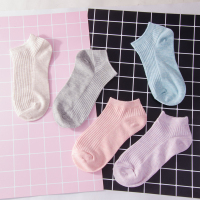 可莉允春夏季色袜子女船袜黑色白色棉薄款低帮女士韩国森系百搭短袜袜子