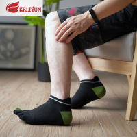 可莉允夏短袜男款网眼护跟棉五指袜个性男薄短筒棉运动脚趾袜子男士袜子
