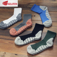 可莉允毛巾底运动袜男士中筒袜秋季加厚中邦潮流实战篮球袜低帮棉袜子袜子