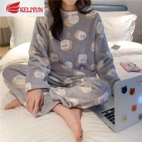 可莉允珊瑚绒睡衣女装春秋季冬可外穿2020新款网红可爱加厚家居服套装潮睡衣