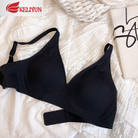 可莉允半液态软糯果冻条无钢圈无痕深V聚拢薄款收副乳文胸光面乳胶内衣胸罩