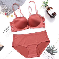 可莉允前扣美背内衣女无钢圈小胸聚拢上托调整型无痕学生防下垂平胸专用胸罩