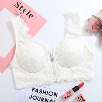 可莉允内衣女前扣拉链文胸聚拢调整型无钢圈薄款收副乳上托运动大码胸罩胸罩