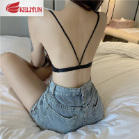 可莉允女装春季性感前扣无钢圈文胸细带交叉美背内衣女小胸聚拢胸罩上衣胸罩