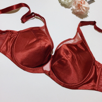 可莉允三件华*尔同款薄软杯聚拢罩杯文胸砖红色 共19个码数胸罩