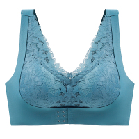 可莉允红色本命年胶原蛋白乳胶养护内衣女无钢圈上托防下垂蕾丝聚拢文胸胸罩