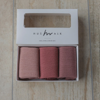 可莉允靴下物三双装礼盒袜子女中筒袜春秋冬日系纯色韩国基础棉质堆堆袜袜子