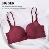可莉允红色内衣女小胸聚拢本命年套装牛结婚新娘文胸收副乳防下垂调整型文胸套装