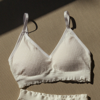 可莉允靴下物内衣女小胸聚拢无钢圈文胸内裤套装薄款大胸显胸小少女文胸文胸套装