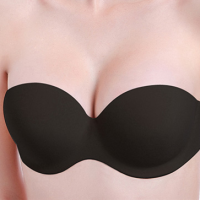 可莉允无肩带抹胸内衣聚拢美背露背隐形文胸婚纱礼服裹胸防滑抹胸