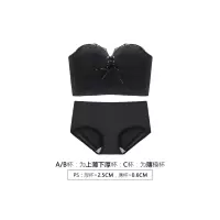 可莉允无肩带内衣女小胸聚拢防滑收副乳婚纱礼服抹胸裹胸上托隐形文胸贴抹胸
