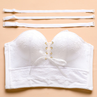 可莉允婚纱礼服专用无肩带内衣女小胸聚拢防滑抹胸式隐形文胸贴拍照用抹胸