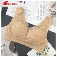 可莉允古妃5501睡眠文胸女蕾丝性感氧护聚拢抹胸无钢圈舒适透气内衣裹胸抹胸