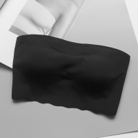 可莉允贴身日记百搭防滑光面一片式无痕美背无肩带抹胸内衣无钢圈文胸抹胸