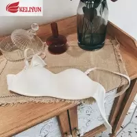 可莉允光面无痕内衣女薄款无钢圈百搭吊带裹胸一字领露肩防滑无肩带文胸抹胸