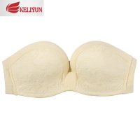 可莉允婚纱礼服文胸无肩带隐形聚拢防滑内衣女无钢圈薄款新娘抹胸式胸罩抹胸