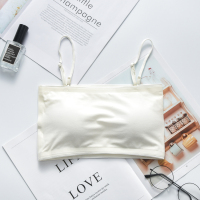 可莉允纯棉无肩带抹胸少女防走光打底内衣学生内搭裹胸可拆肩带文胸抹胸