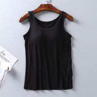 可莉允衲慈莫代尔带胸垫背心睡衣女夏外穿大码宽松家居服吊带内衣打底衫吊带