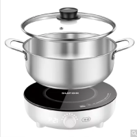 [新品]苏泊尔(SUPOR)电磁炉C21-IC21家用小型多功能爆炒智能火锅一体炉灶 专柜极简主义+COCO锅