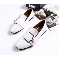 金三志豆豆鞋女2021年新款春季小皮鞋一脚蹬百搭皮鞋子英伦风平底单鞋休闲鞋