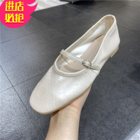 金三志代购            灰姑娘的韩国鞋ins潮流亮面舒适平底玛丽珍单鞋女春秋款百搭女鞋休闲鞋