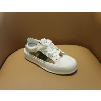 金三志杰豪女鞋 2021春季新款酷奇小白鞋皮松糕厚底百搭板鞋6054303休闲鞋