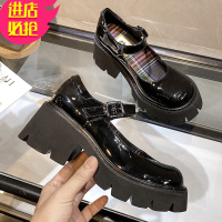 金三志玛丽珍鞋女复古学院风软妹小皮鞋日系女jk鞋粗跟厚底显瘦小码女鞋休闲鞋