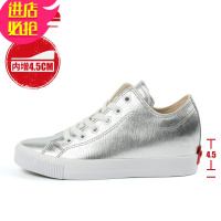 金三志HOZ后街板鞋女韩版运动休闲鞋坡跟系带隐形内增高女鞋 显瘦低帮鞋休闲鞋