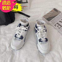 金三志学院风运动鞋女港风ins春季百搭休闲小白鞋原宿风街拍厚底跑步鞋休闲鞋