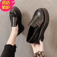 金三志小皮鞋女英伦风2021新款女鞋春秋单鞋韩版百搭乐福鞋厚底松糕鞋子休闲鞋