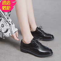 金三志小皮鞋女2021春季新款单鞋韩版百搭日系JK英伦职业黑色圆头工作鞋休闲鞋