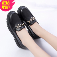 金三志小皮鞋女鞋2021春季新款英伦风网红百搭日系jk一脚蹬配裙单鞋春款休闲鞋