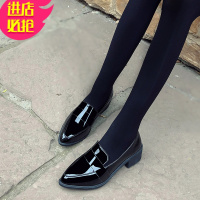 金三志英伦风小皮鞋女软皮2021春款新款学院粗跟百搭复古配裙子单鞋春秋休闲鞋