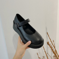 金三志小皮鞋日系jk圆头复古学院风单鞋女百搭厚底增高一字扣带玛丽珍鞋休闲鞋
