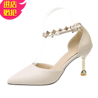 金三志法式小高跟鞋女2019新款2020春款百搭学生十八岁细跟复古淑女单鞋休闲鞋