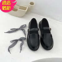 金三志日系软妹jk小皮鞋女学生韩版百搭复古英伦洛丽塔制服圆头秋冬加绒休闲鞋