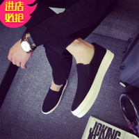 金三志男式帆布鞋一脚蹬低帮厚底增高韩版休闲潮鞋秋懒汉人时尚单鞋包邮休闲鞋