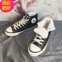 金三志高帮帆布鞋男韩版百搭休闲布鞋学生潮鞋2021新款板鞋情侣小白鞋子休闲鞋