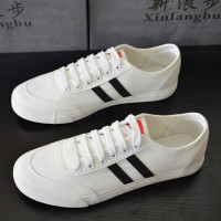 金三志快手红人刘叉叉同款夏季透气低帮帆布鞋男精社会小伙白色休闲鞋休闲鞋