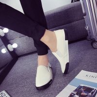 金三志新款套脚男鞋PU皮面防水低帮男士休闲鞋一脚蹬懒人英伦皮鞋乐福鞋休闲鞋