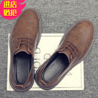 金三志皮鞋男休闲鞋皮时尚工装鞋2021新款男士春季鞋透气英伦风马丁鞋休闲鞋