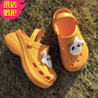 金三志高跟洞洞鞋女ins潮杨幂同款凉鞋女夏季厚底增高护士鞋凉拖鞋外穿凉鞋