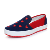 金三志春秋新款帆布鞋女学生鞋老北京布鞋女鞋厚底休闲鞋女一脚蹬懒人鞋帆布鞋