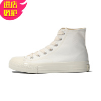 金三志日系冈山久留米硫化鞋学生高帮鞋子白色帆布鞋女ins潮小白鞋帆布鞋