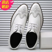 金三志新郎结婚拍婚纱照礼小白鞋韩版英伦商务休闲皮鞋青年男士西装伴郎休闲鞋